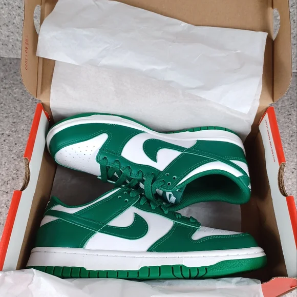 Nike Dunk Low White Malachite Sneakers - Picture 7 of 10